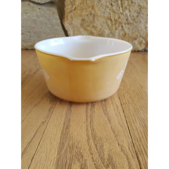 Vintage Pyrex 473-B Butterfly Gold 1L 6" Casserole Dish (w/ wear GUC) Retro - Picture 2 of 10